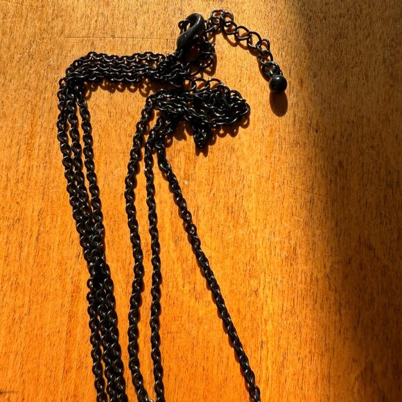 Vintage-style black chain with black faceted beads - Picture 6 of 8